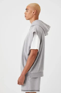Sleeveless Drawstring Hoodie
