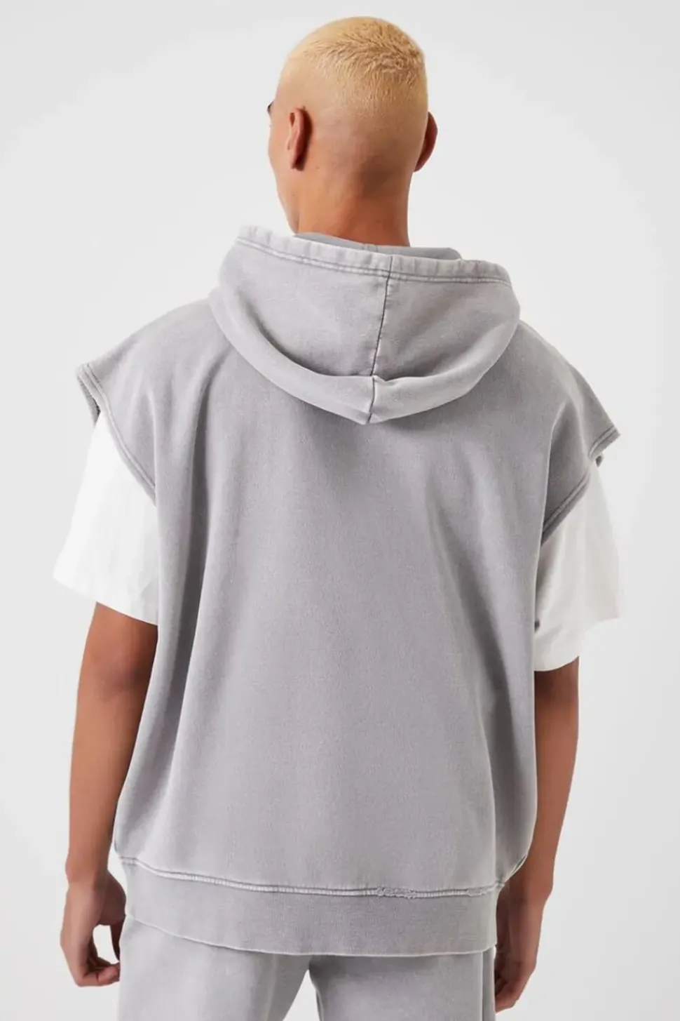 Sleeveless Drawstring Hoodie