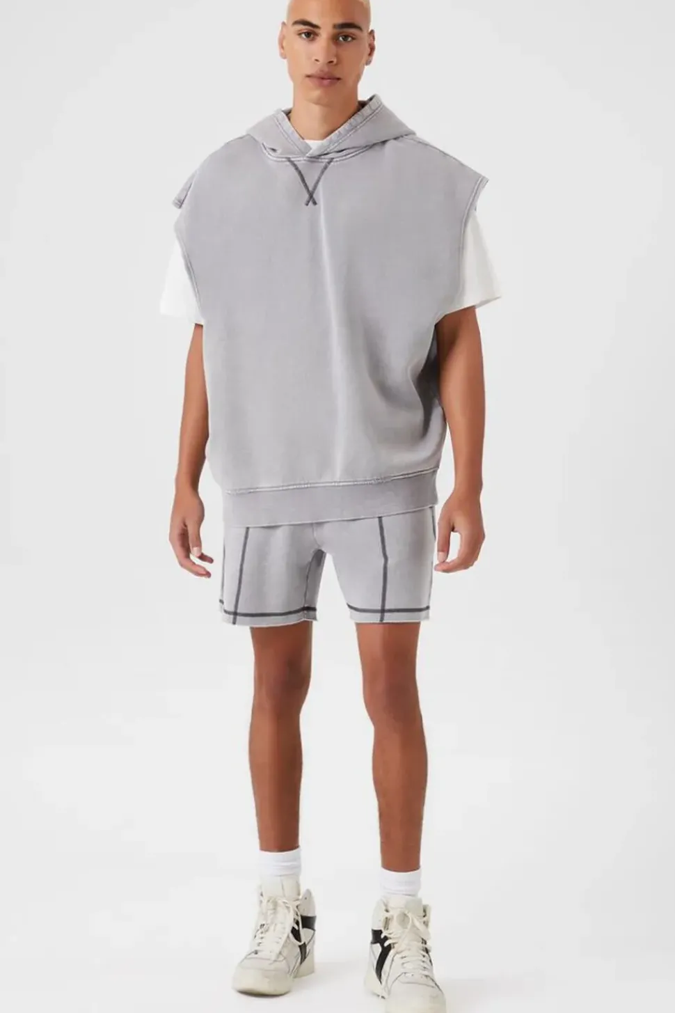 Sleeveless Drawstring Hoodie