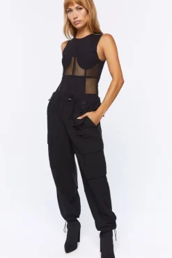 Sleeveless Mesh Bodysuit