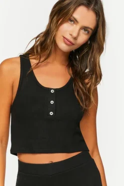 Sleeveless Pajama Crop Top