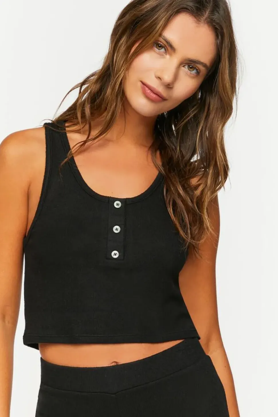 Sleeveless Pajama Crop Top