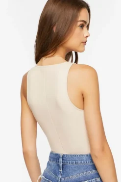 Sleeveless Round-Neck Bodysuit