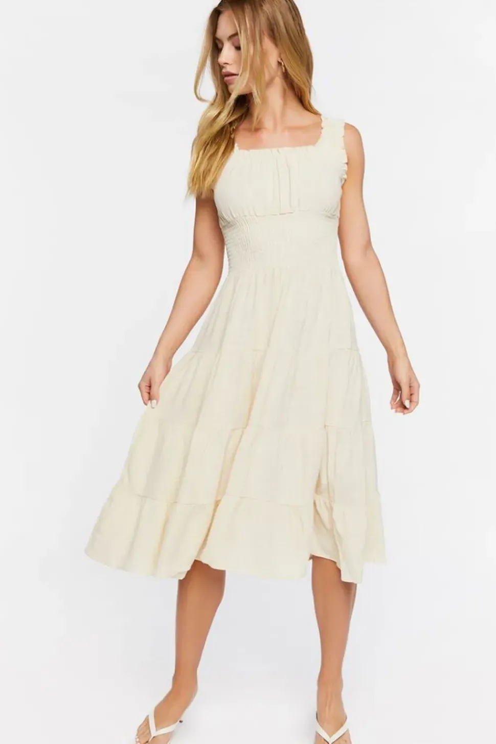 Sleeveless Tiered Midi Dress
