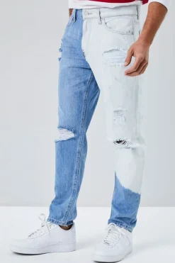 Slim-Fit Bleach Wash Jeans
