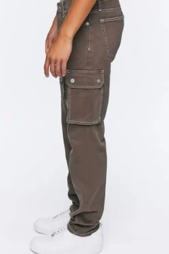 Slim-Fit Denim Cargo Pants