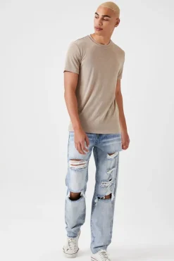Slim-Fit Jersey Knit Crew Tee