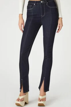 Slim-Fit Slit Jeans