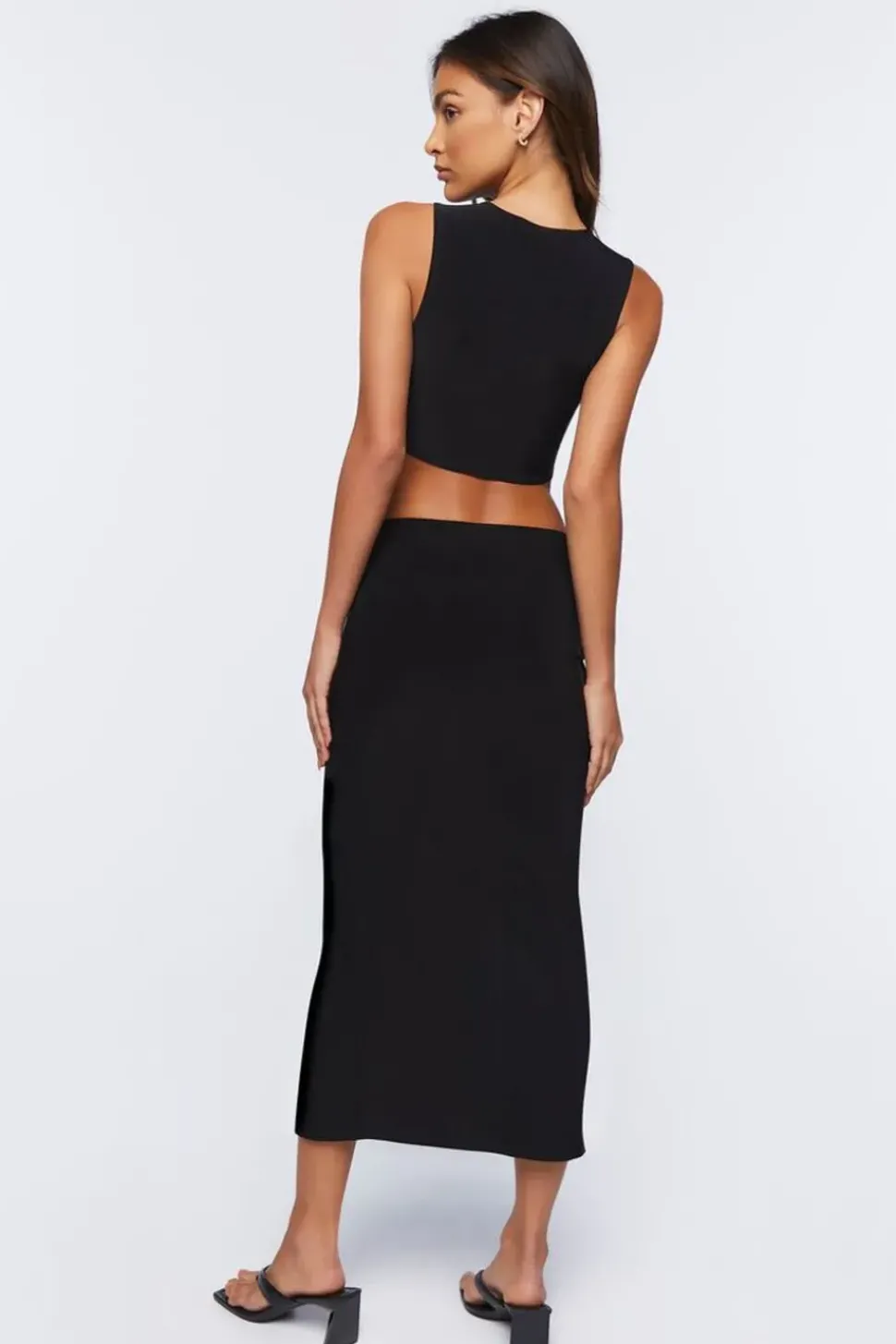 Slinky Crop Top & Midi Skirt Set