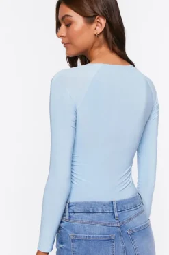 Slinky Cutout Long-Sleeve Bodysuit