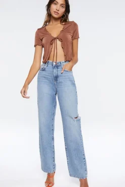 Slinky Self-Tie Crop Top