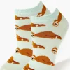 Sloth Print Ankle Socks