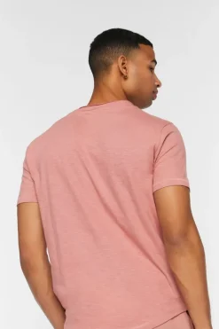 Slub Knit Crew Neck Pocket Tee