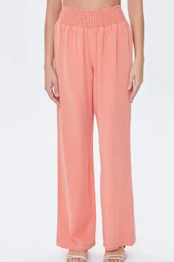 Smocked Chambray Pants