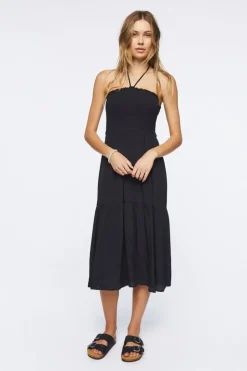 Smocked Halter Midi Dress