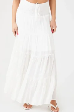 Smocked Maxi Peasant Skirt