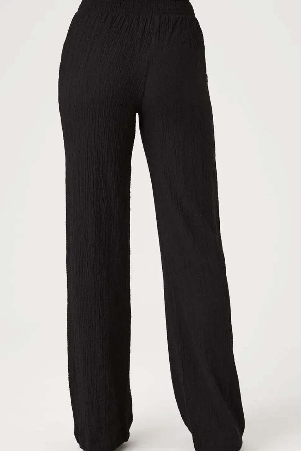 Smocked Wide-Leg Pants