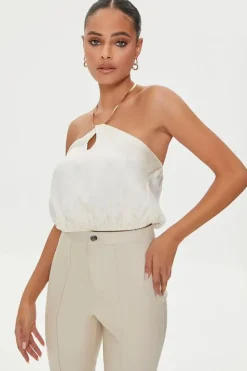 Snake Chain Halter Crop Top