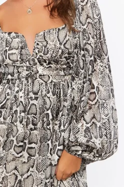 Snake Print Mini Dress