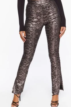 Snake Print Stretch Jeans