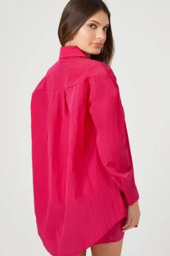 Snap Button-Front Shacket