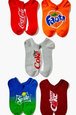 Soda Graphic Ankle Socks Set - 5 Pck