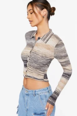 Space Dye Cardigan Sweater