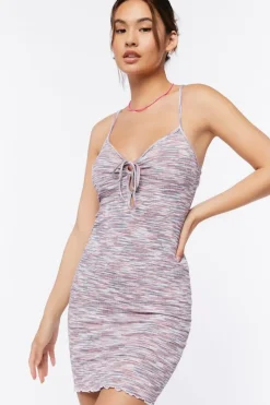 Space Dye Cutout Mini Dress