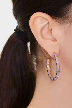 Speckled Open-End Hoop Earrings