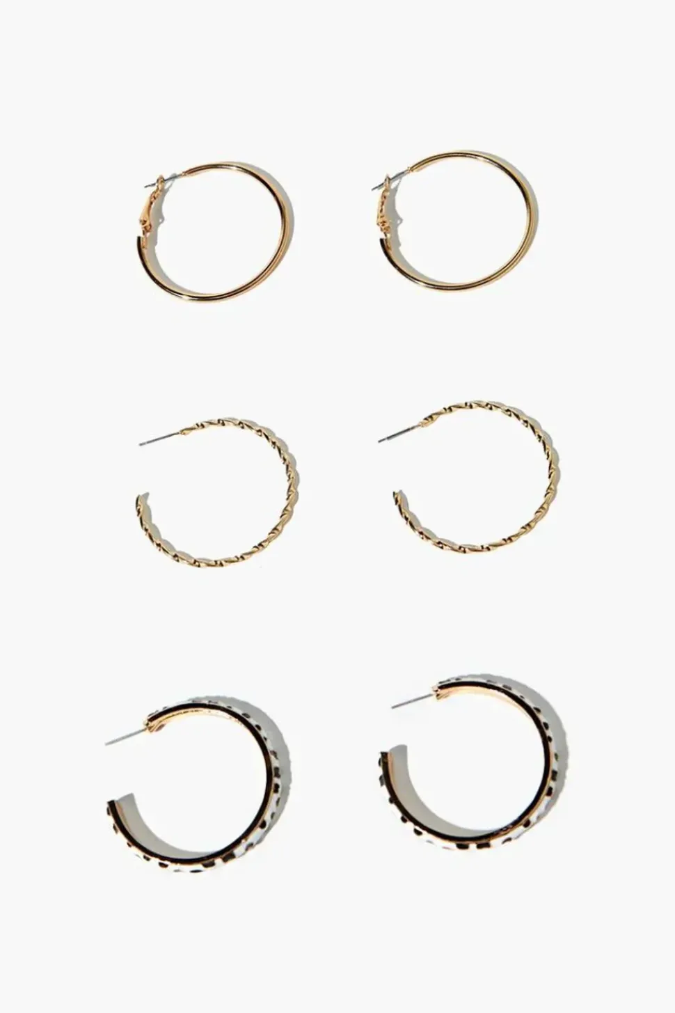 Speckled Print Hoop Earring Set