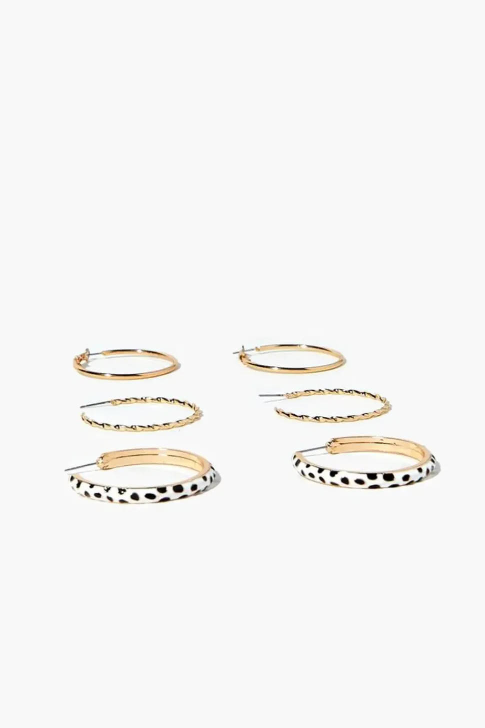 Speckled Print Hoop Earring Set
