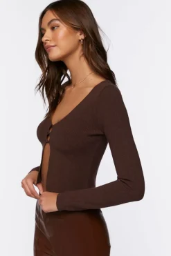 Split-Hem Cardigan Sweater