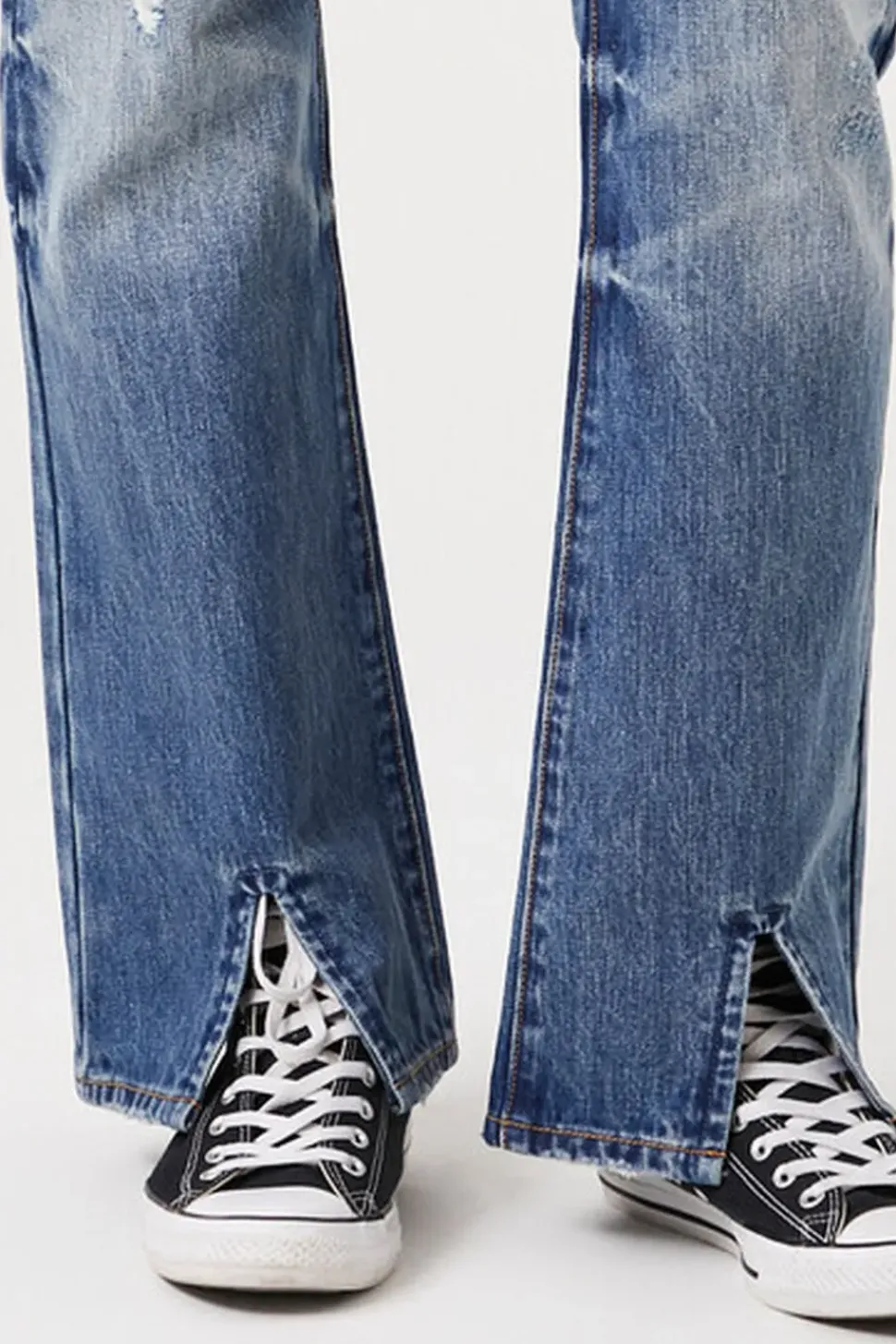 Split-Hem Flare Jeans