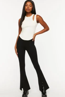 Split-Hem Flare Pants
