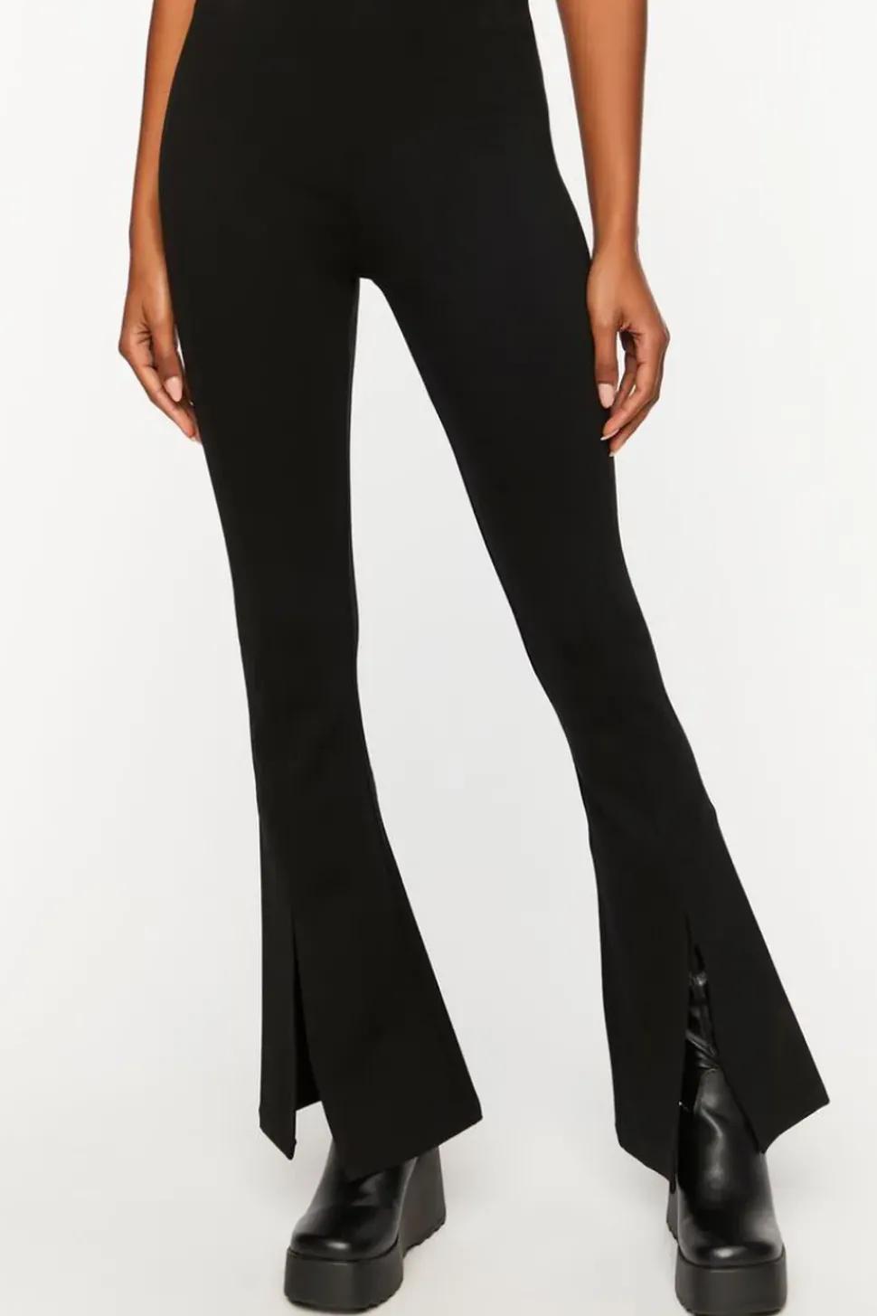 Split-Hem Flare Pants