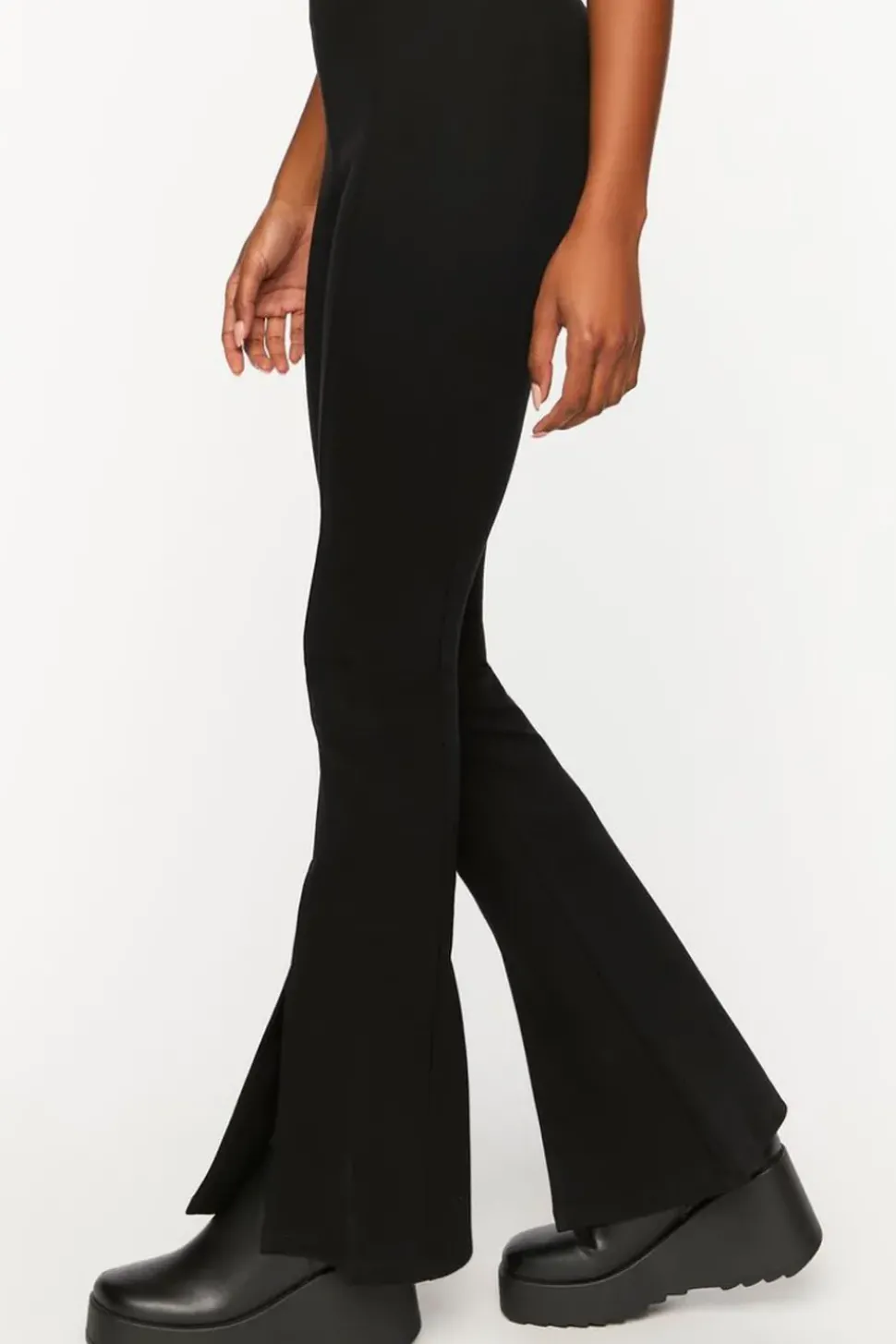 Split-Hem Flare Pants