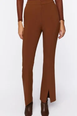 Split-Hem High-Rise Pants