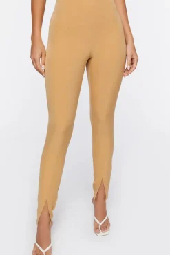 Split-Hem High-Rise Pants