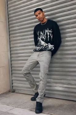Split-Hem Slim-Fit Jeans