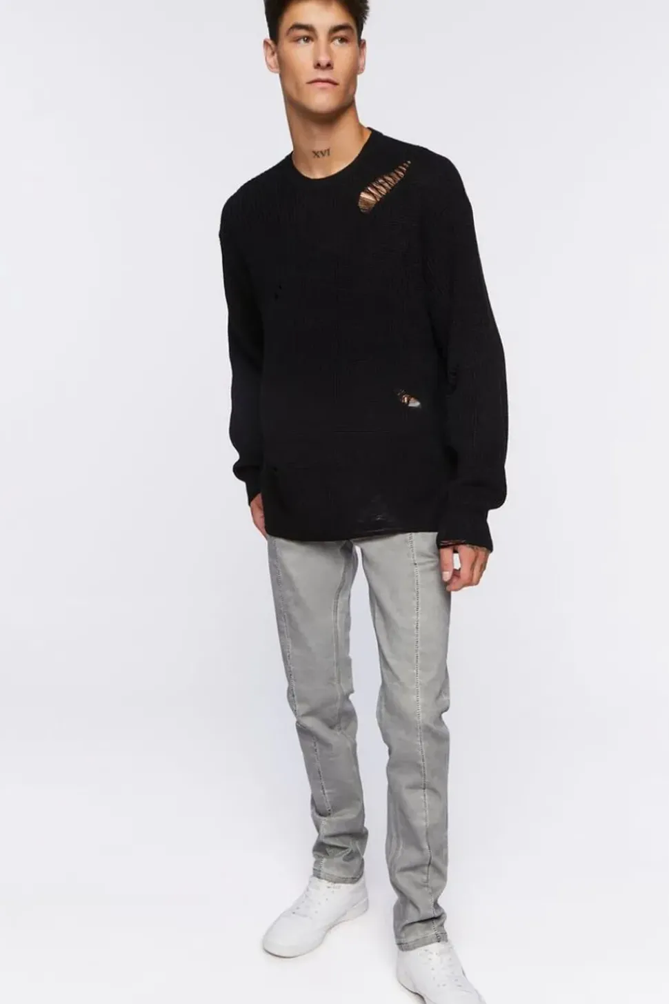 Split-Hem Slim-Fit Jeans