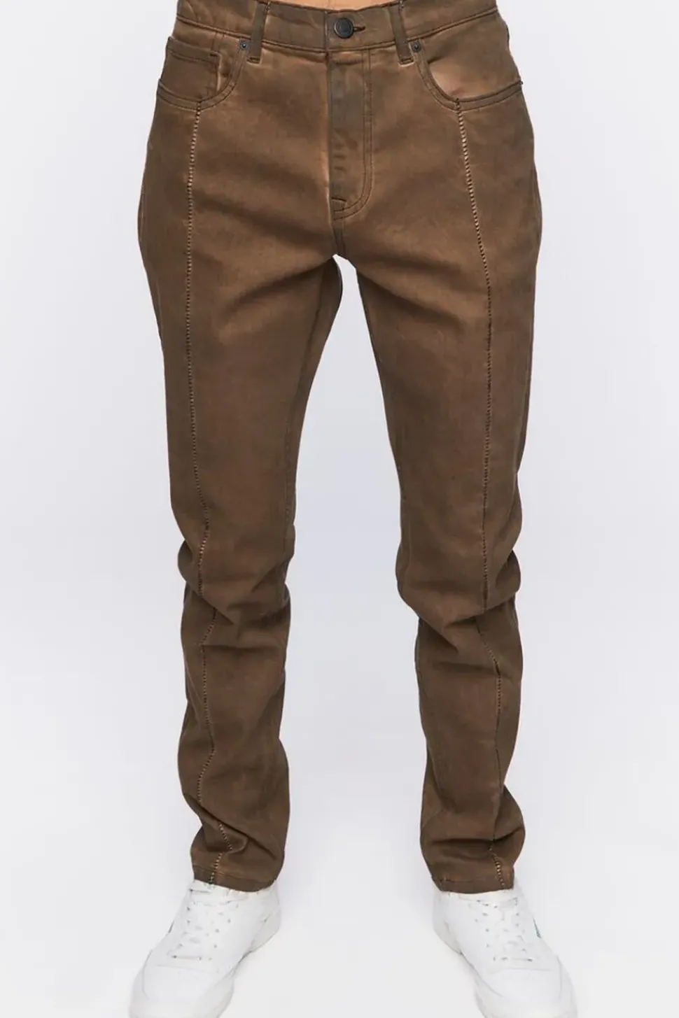Split-Hem Slim-Fit Jeans