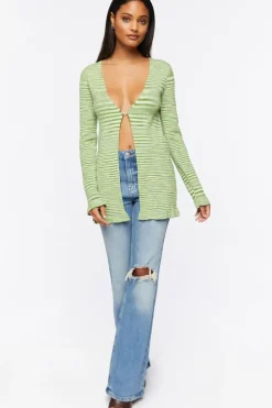 Split-Hem Sweater-Knit Top
