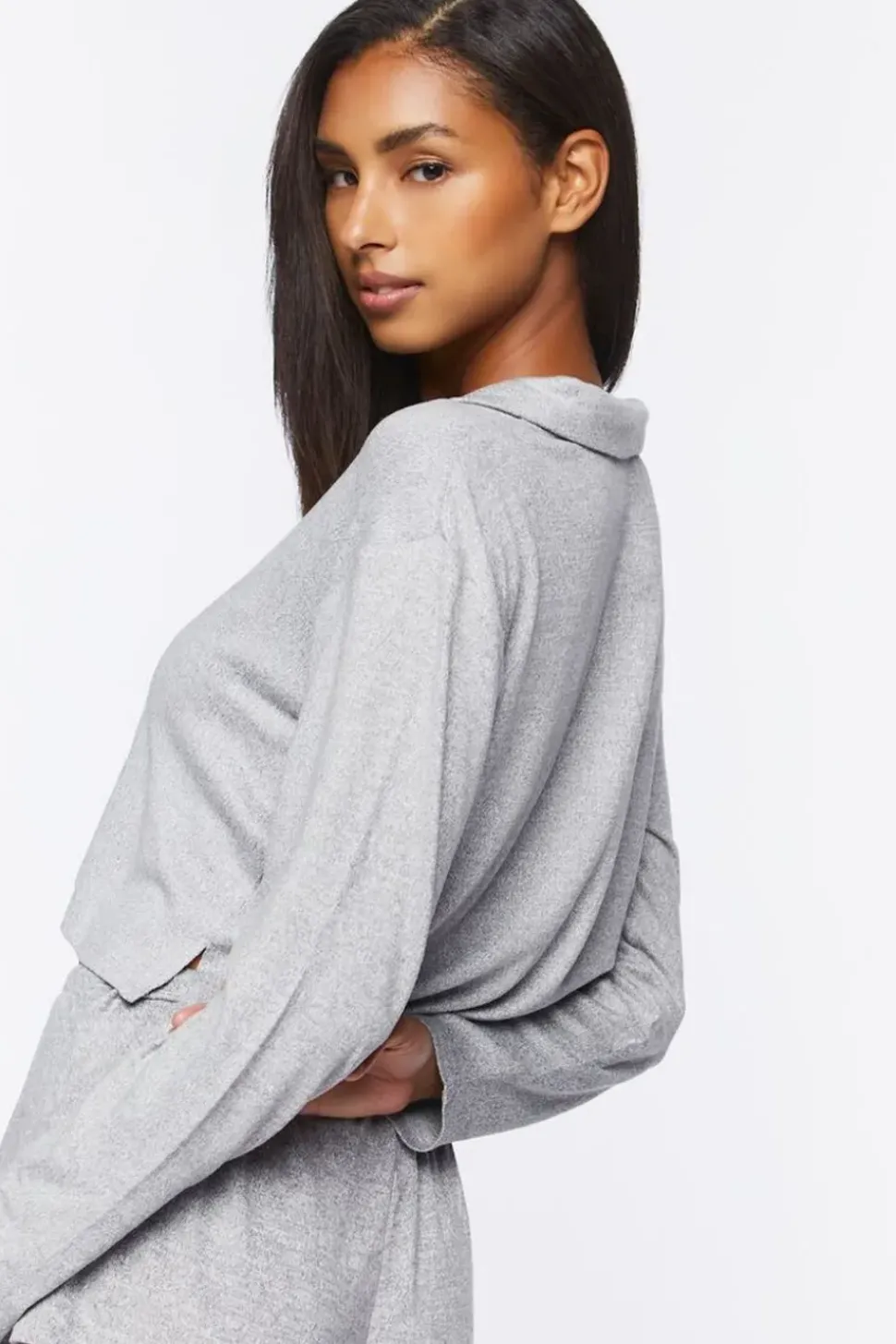 Split-Neck Lounge Crop Top