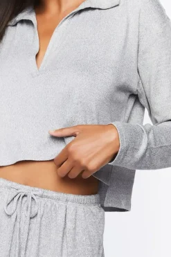 Split-Neck Lounge Crop Top