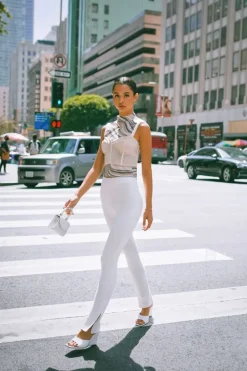 Split Slim-Fit Pants