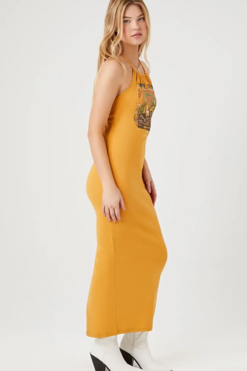 Steel Road Graphic Midi Dress