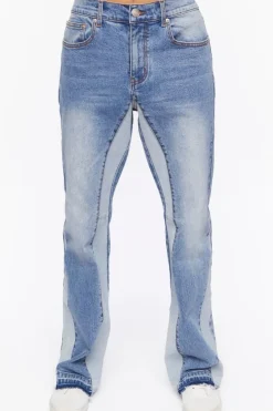 Stone Wash Flare Jeans