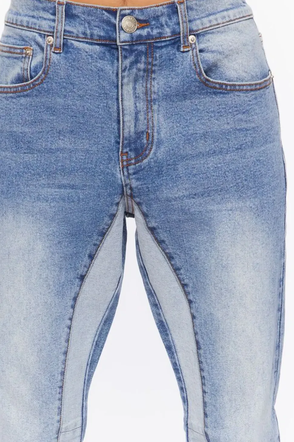 Stone Wash Flare Jeans