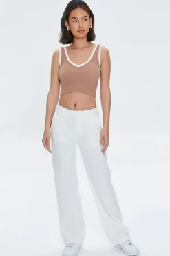 Straight-Leg Twill Pants