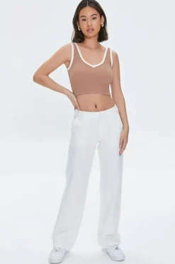 Straight-Leg Twill Pants